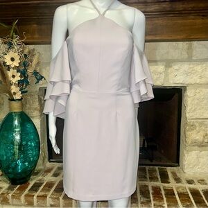 Revolve Amanda Uprichard halter style smocked Lilac Dress